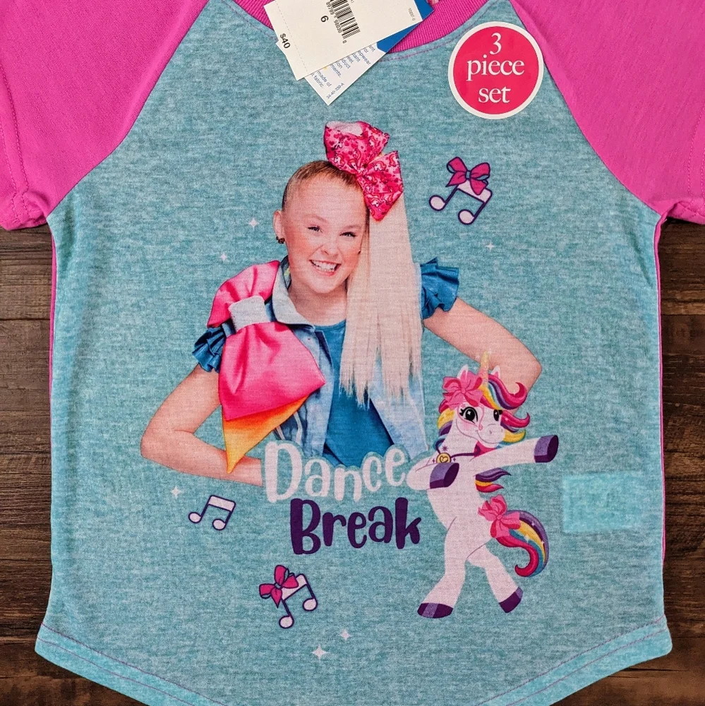 NWT JoJo Siwa 3-Piece Pajama Set